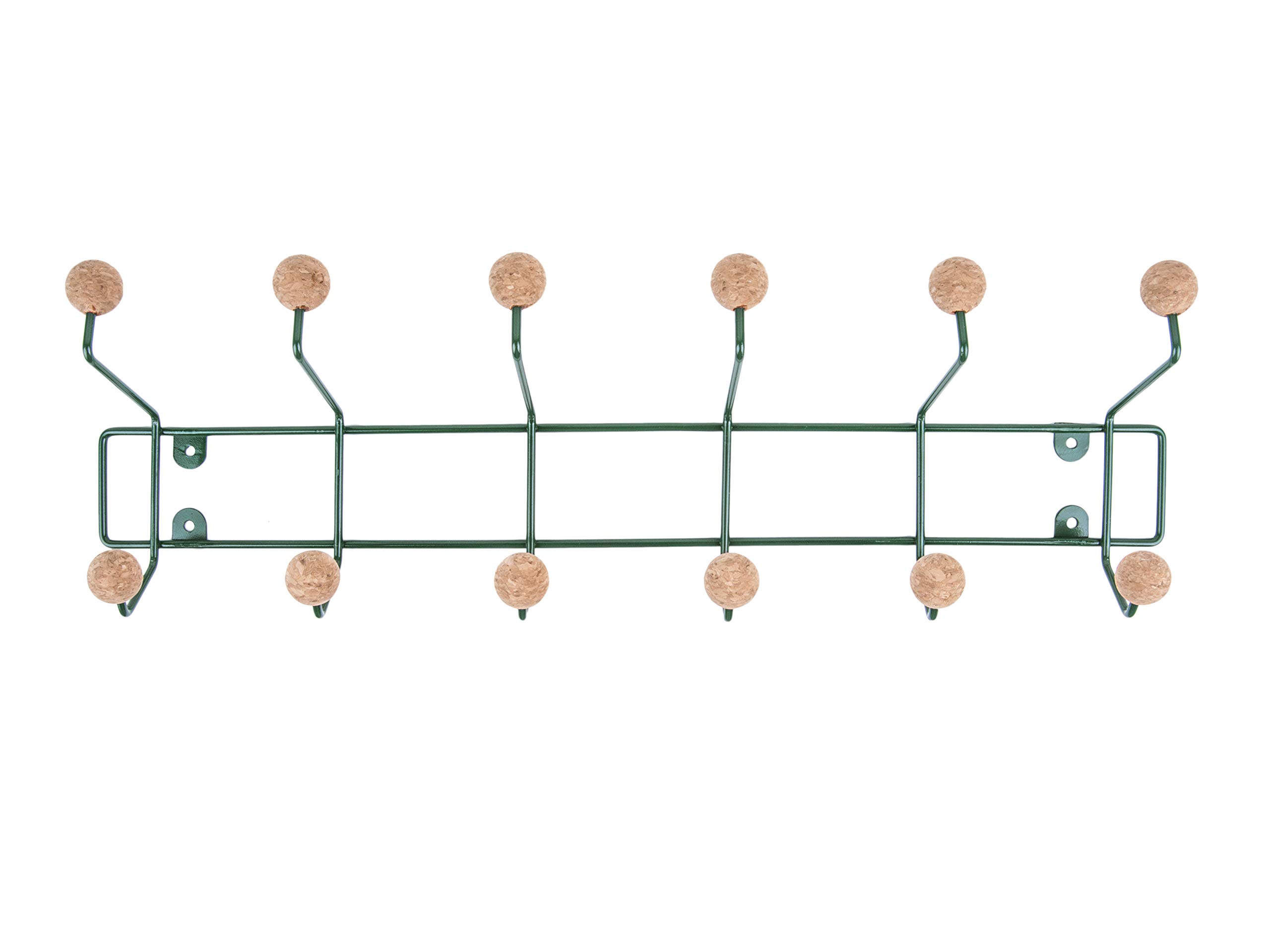Present Time Hat rack Saturnus large green w. cork balls