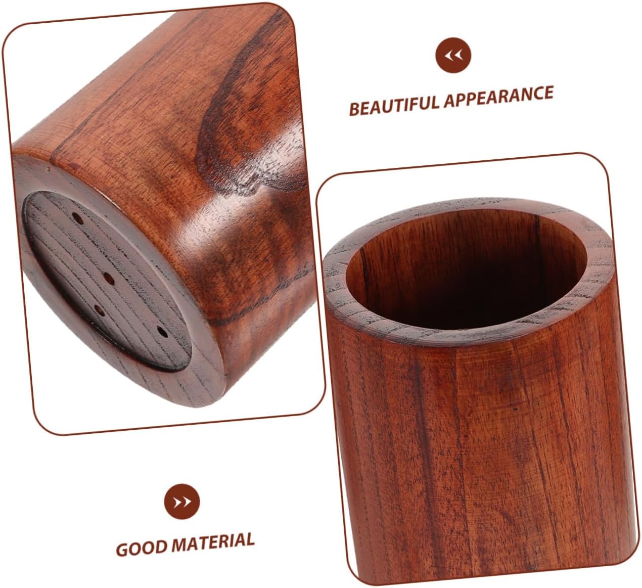 Elegant Jujube Wood Chopstick Holder 2pcs Kitchen Utensil Organizer Cutlery Container Pen Holder Home Present