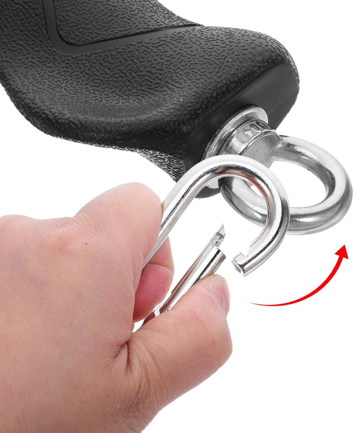 STOBAZA 2pcs Ergonomic Gym Handles Double Ring Fitness Machine Accessories Heavy Duty Strength Training Equipment Attachments for Home Workout and Cable Machines