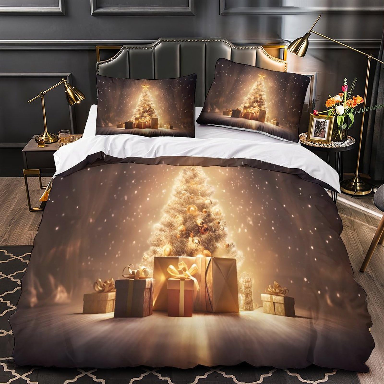 Housse de Couette Arbre de Noël 3D, le cadeau idéal pour fêter une fin d'année dorée