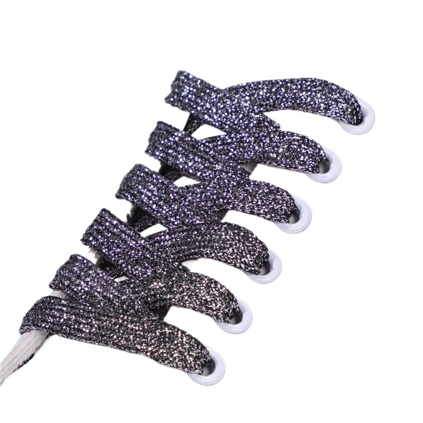 5 Paar Glitzer-Schnürsenkel, bunte, flache Schnürsenkel for sportliche Laufschuhe, Turnschuhe, Stiefel Für Sneaker