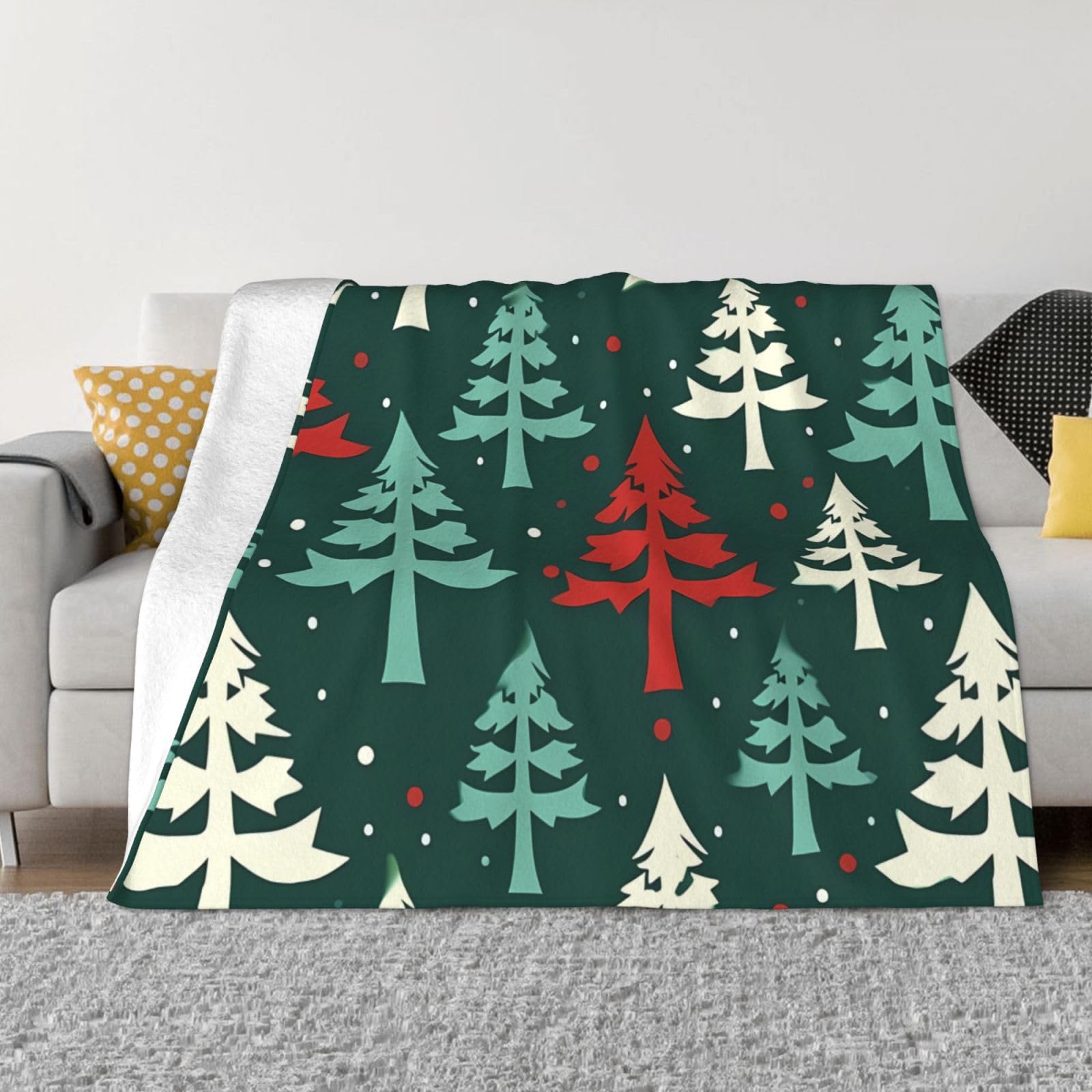 Couverture micro polaire sapin de Noël douce et légère pour rester bien au chaud dans sa chambre