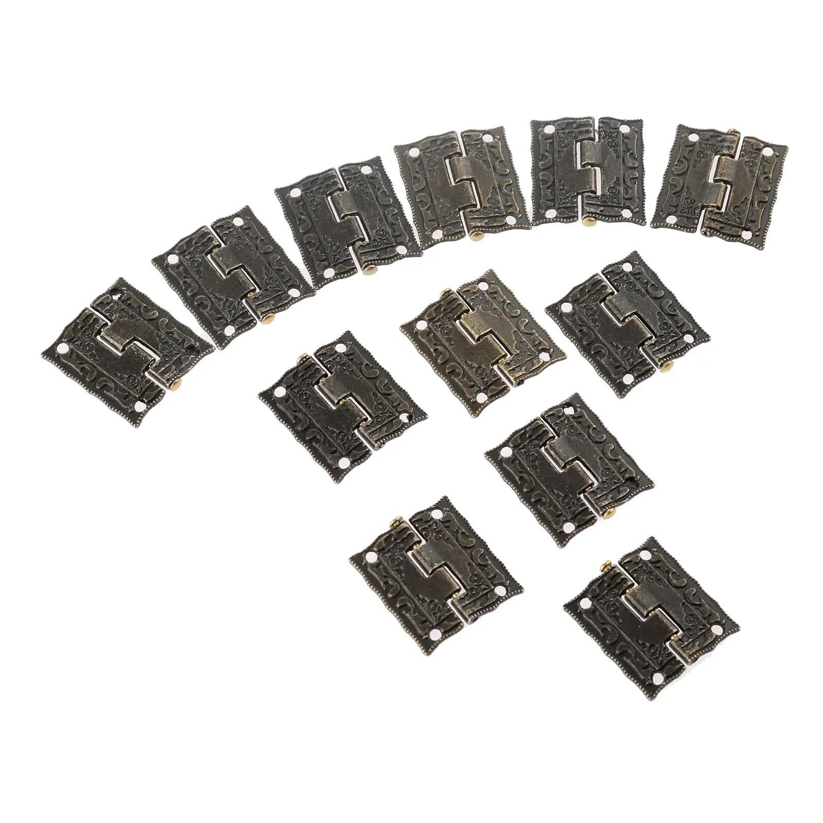 Rmwkrmogrf One Color 26 * 23Mm Furniture Hinges Cabinet Drawer Wooden Box Case Hinge Accessories 12Pcs