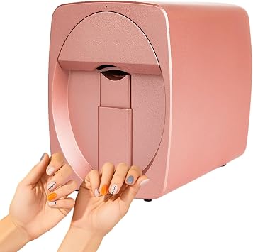 Automatic Nail Printer Machine,DIY Nail Art Machine,Drawing Time 25-30s,Mobile Phone Control, Customized Pattern,Suitable for Home Use & Nail Salon Studios,Save Time & Energy,C