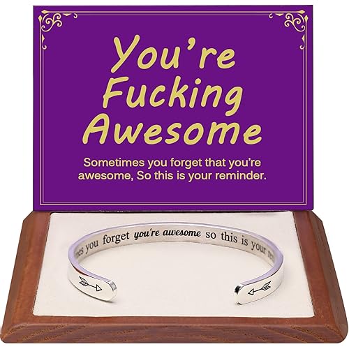 DUMBEN Hidden Message Bracelet - Meaningful Gifts for Women Friend Sister Teen…Great birthday Christmas Easter Gifts Ideas, Come with Gift Box…