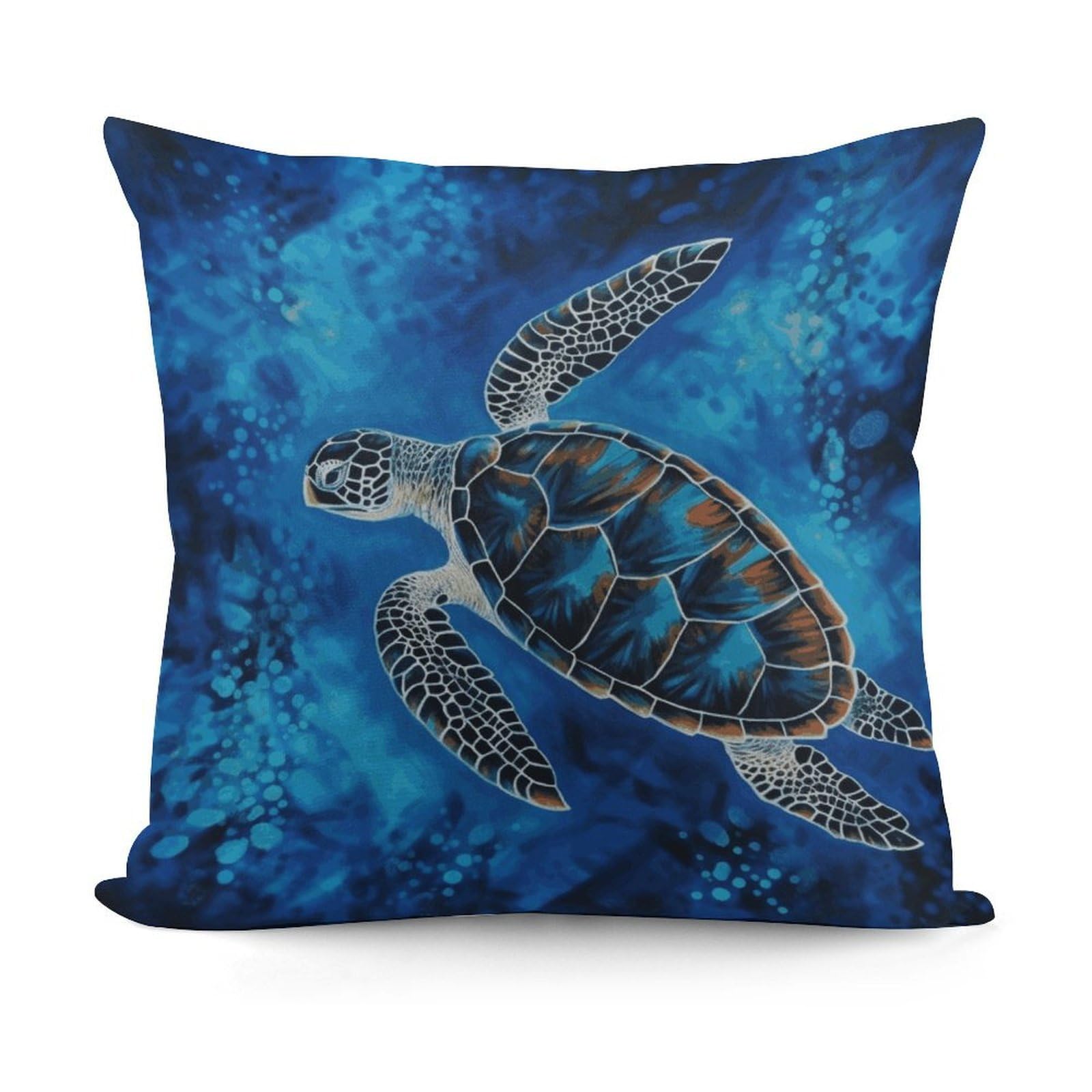 Adfgyerh Style Sea Turtle-Blue Decorative Pillow Covers, Throw Pillow Covers Soft For All Seasons, Pillowcases For Couch Living Room Sofa Bedroom 18X18 Inch
