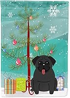 Vista 401 de Caroline's Treasures BB4243GF Bandera de jardín con texto en inglés «Merry Christmas» con texto en inglés «Merry Christmas», bandera decorativa