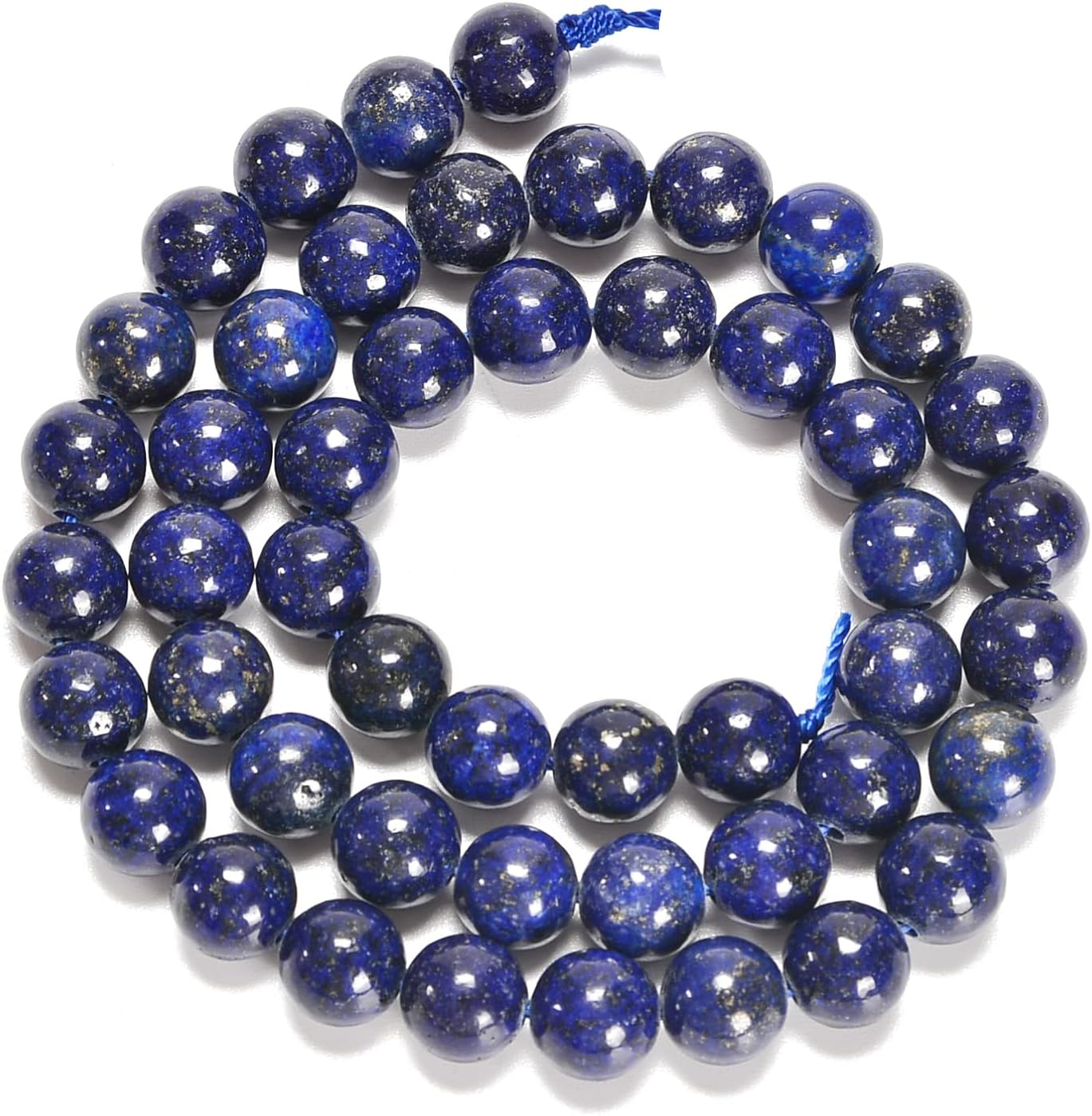 6mm Lapis Lazuli Smooth Round Natural Gematone Loose Beads for Jewelry Making DIY Findings 1 Strand 15" - Image 2