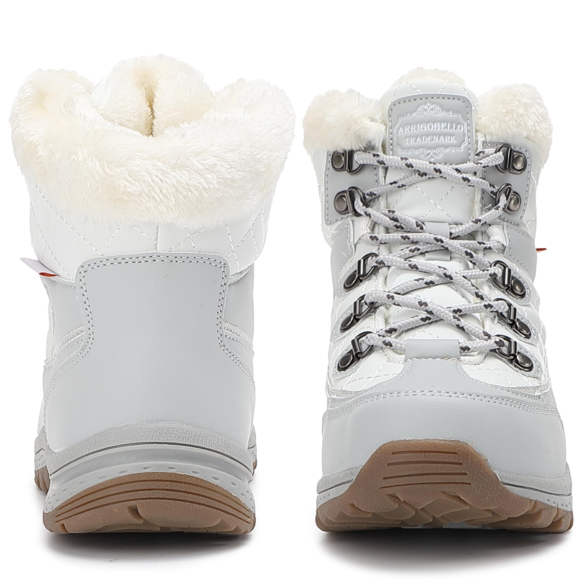 ARRIGO BELLO Donna Stivali da Neve Invernali Scarpe Allineato Pelliccia Caloroso Caviglia Piatto Stivaletti Sportive Boots Escursionismo 36-41