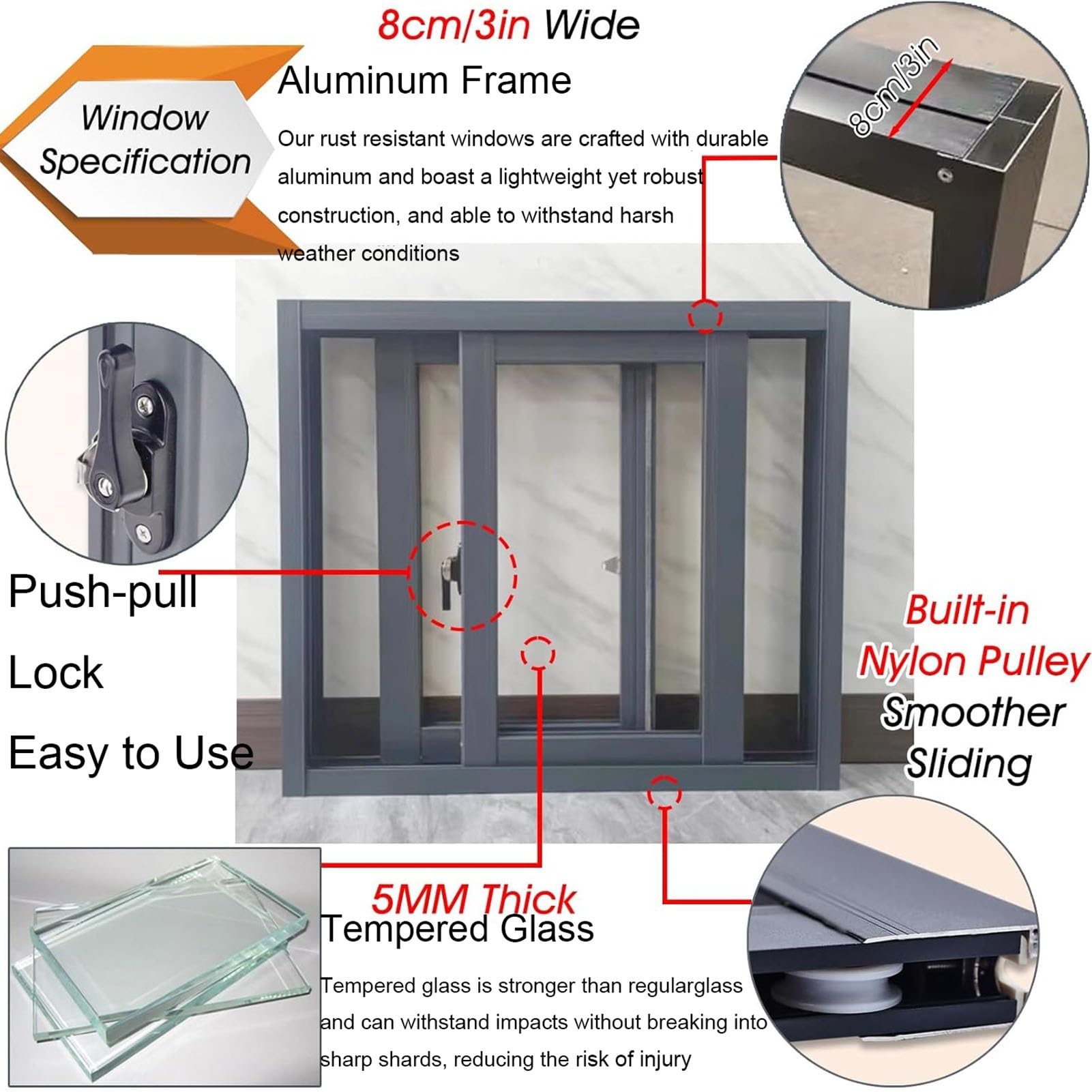 Amazon.com: XingLi Black Bathroom Windows for Privacy and