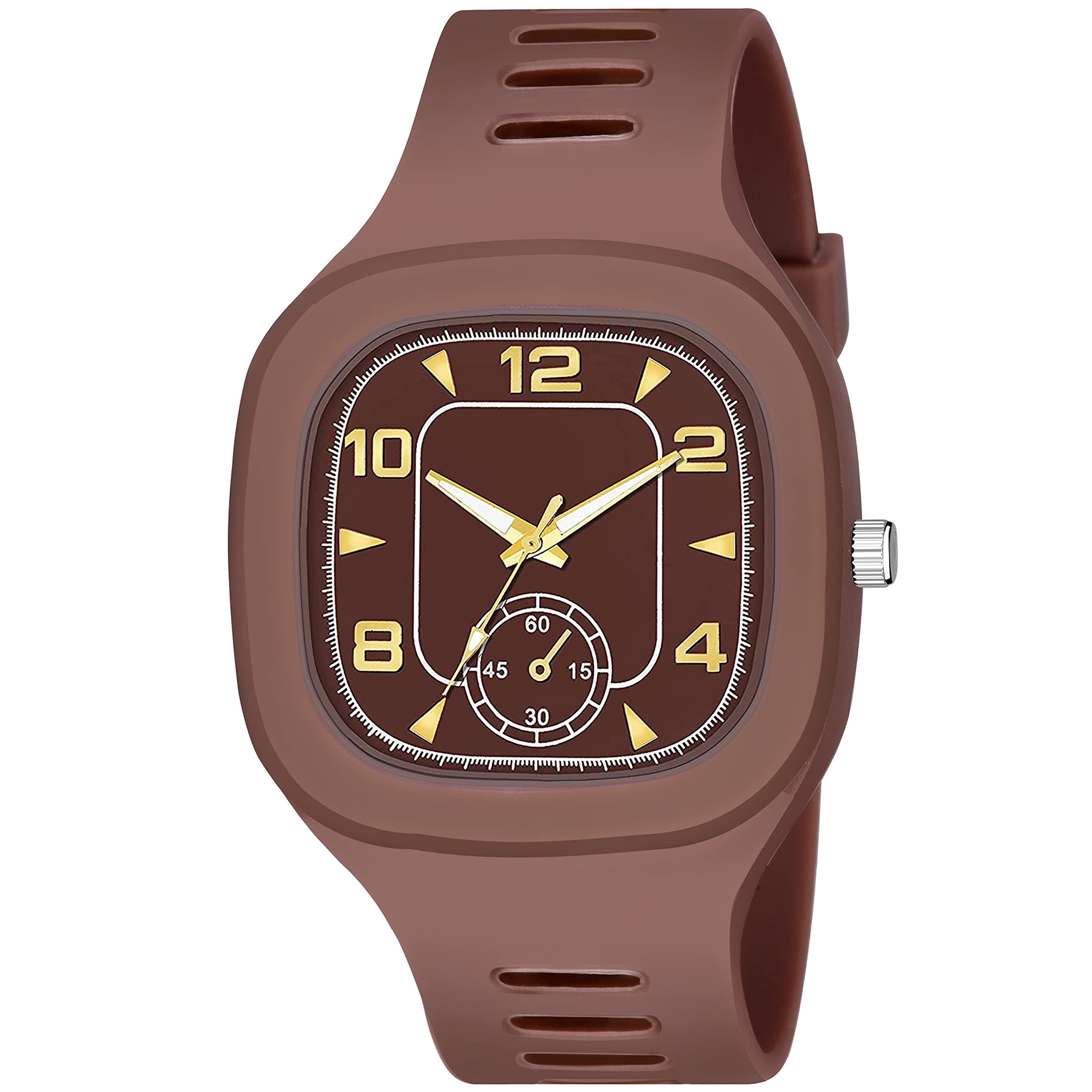 FROZIL Square Brown ADDI Dial Analog Silicon Strap Stylish Designer Analog Watch - for Boys (B09F73DZKX) Amazon Price History, Amazon Price Tracker
