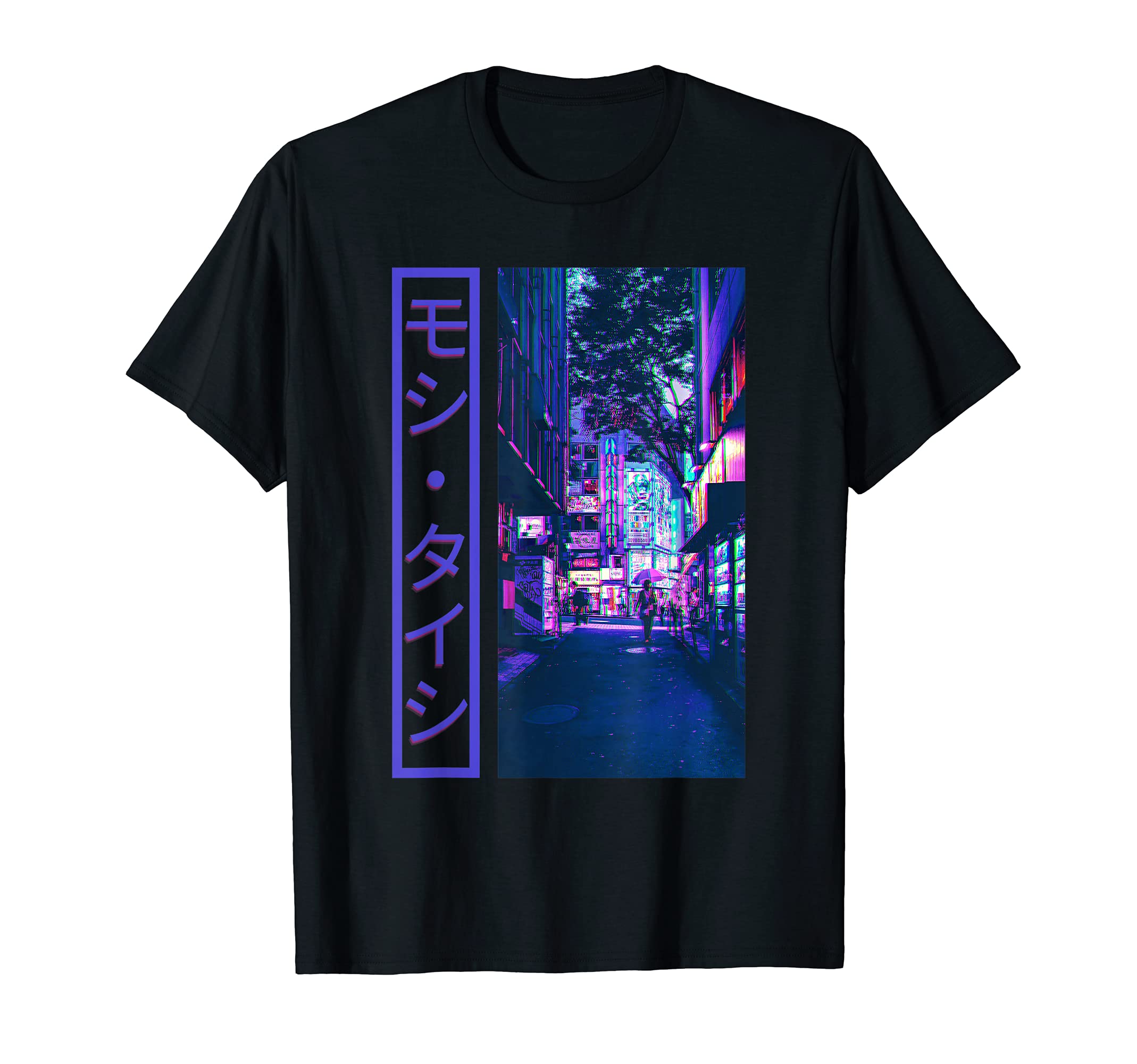Moshi TaishiJapanese Glitch Cyberpunk Tokyo Streetwear Aesthetic Graphic T-ShirtOEKO-TEX STANDARD 100
