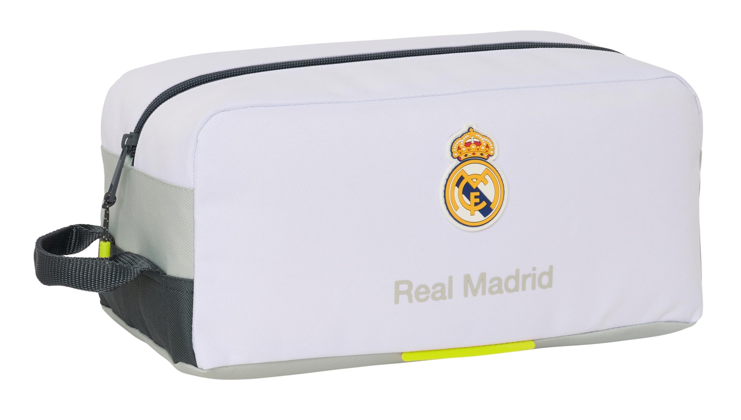 Safta Real Madrid EQUIPACIÓN 25/26 – Medium Shoe Rack, Multipurpose, Pencil Case, Sport, Extracurricular Shoes, Football, Comfortable and Versatile, 34 x 18 x 15 cm, white, M, Casual
