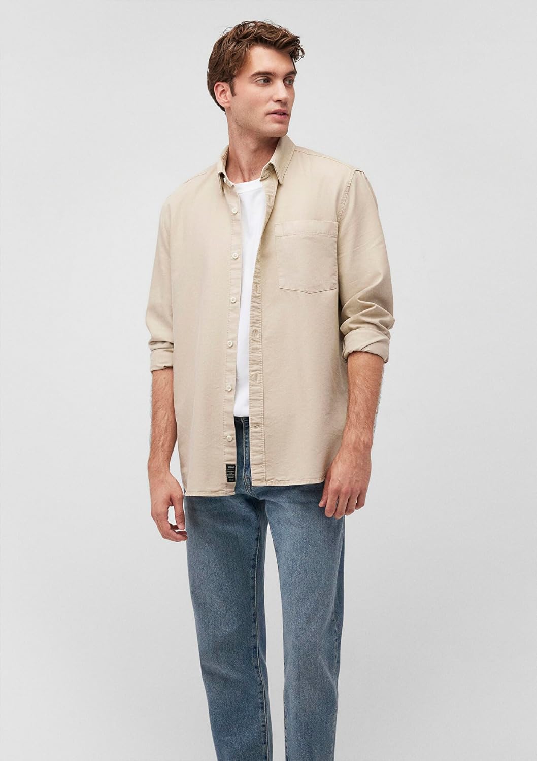 One pocket button-up shirt