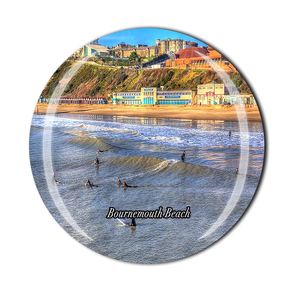 Bournemouth Beach England Fridge Magnet Souvenir Gift Crystal Magnetic Sticker Collection