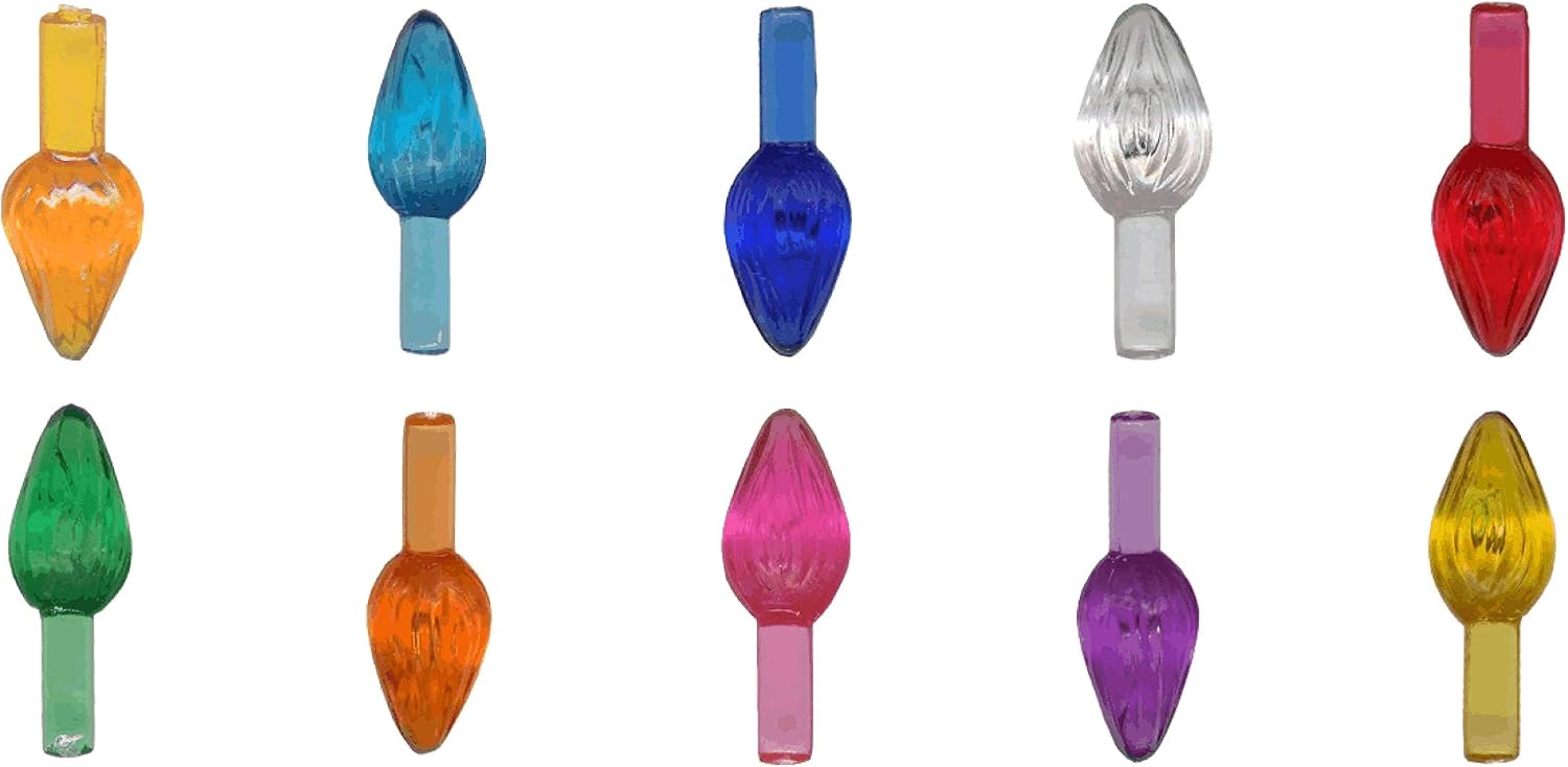 Ceramic Christmas tree plastic light up twist/bulbs medium assorted colors replacement bulbs for a ceramic tree
