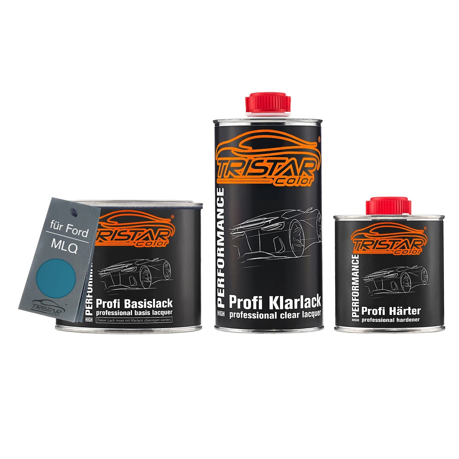 TRISTARcolor Car paint Set can ready-to-spray for Ford MLQ Azul Safira Metallic Base coat + 2K clear coat 1.25l