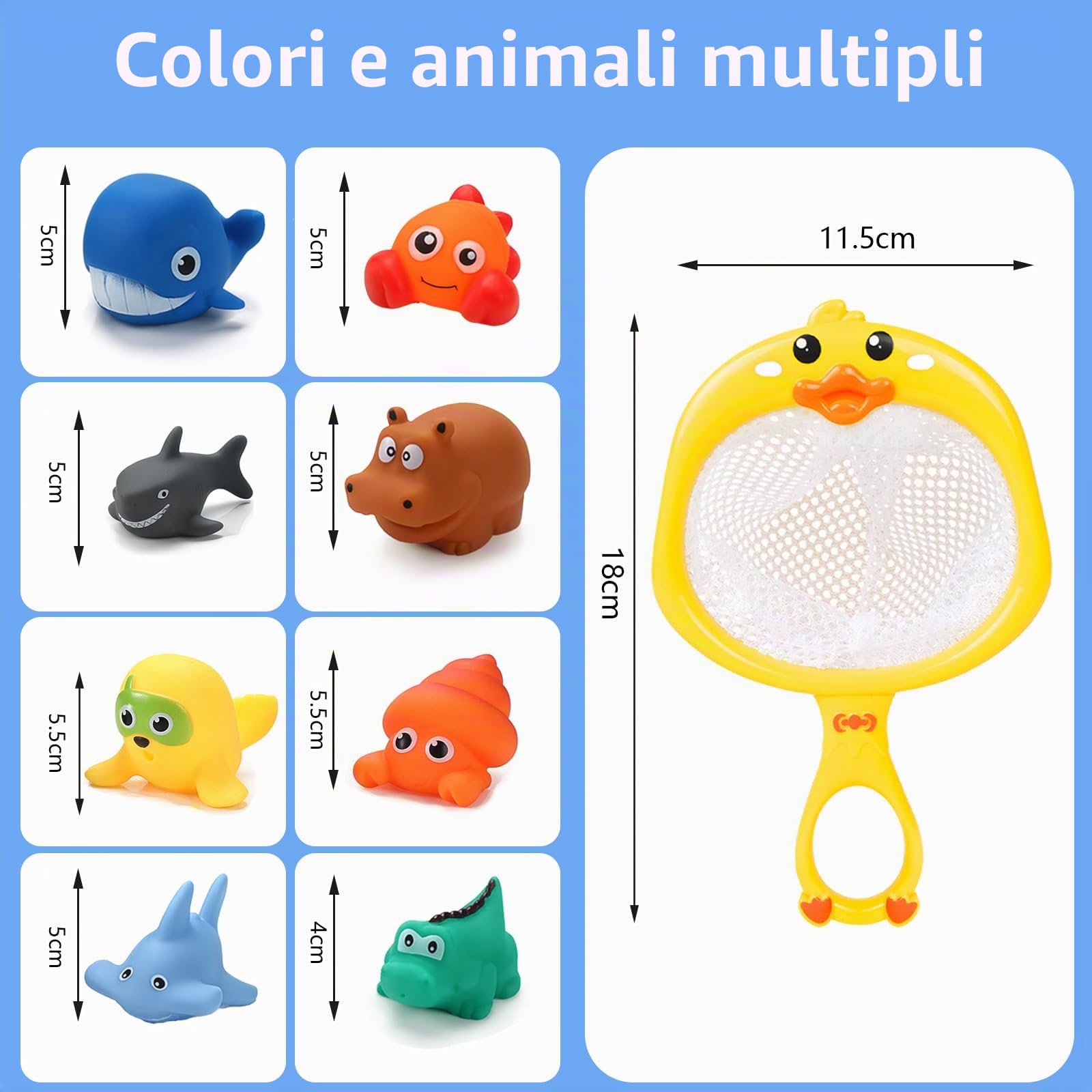 Giochi Bagnetto antimuffa senza fori per Bambini 1 2 3 4 Anni, Giochi Acqua Neonato, giochi piscina neonato, giochi vasca da bagno bambini, Giocattoli da Bagno Morbidi Galleggianti