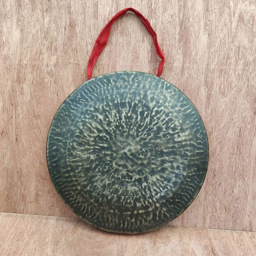 gong gong tibetano gong tibetano grande Gong de bronce de 33 cm - incluye mazo de gong y cordón/auténtico gong de bronce chino/calidad hecha a mano Gong con mazo(Color:36cm,Size:)
