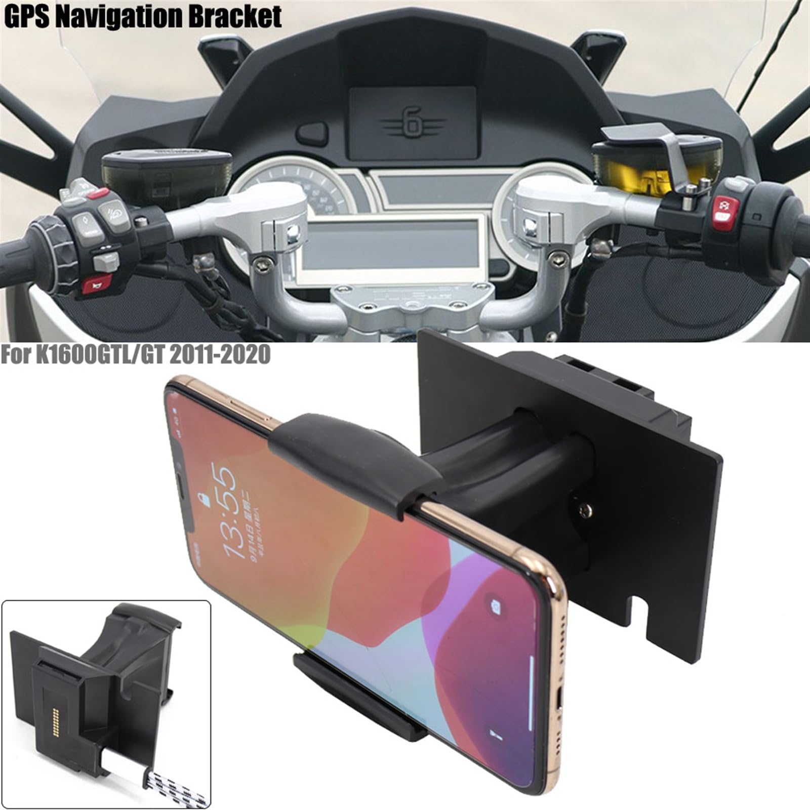 Uchwyt nawigacyjny USB dla telefonu komórkowego Motocykl Uchwyt