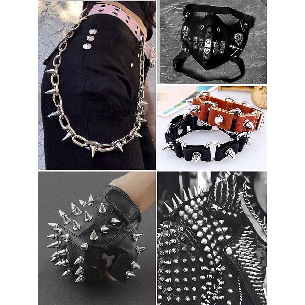 270 Set Punte e Rivetti, Forma Mista Punk Punk Spike Rivetti Vite In Metallo Rucken Rivetti con Strumento di Installazione per