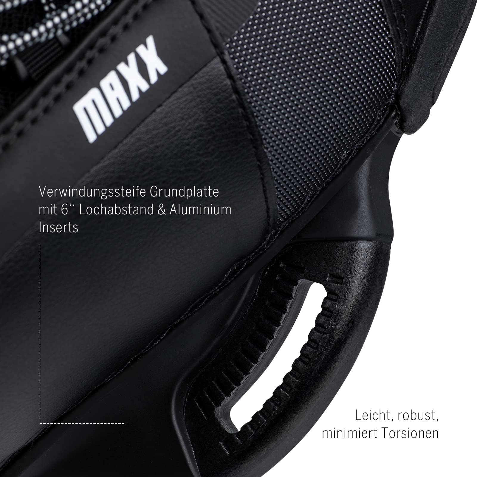 MESLE Wakeboard-Bindung Maxx, 41.5-47.5 EU, Closed-Toe Boots für Fortgeschrittene & Profis, für Boot und Seilbahn, schwarz