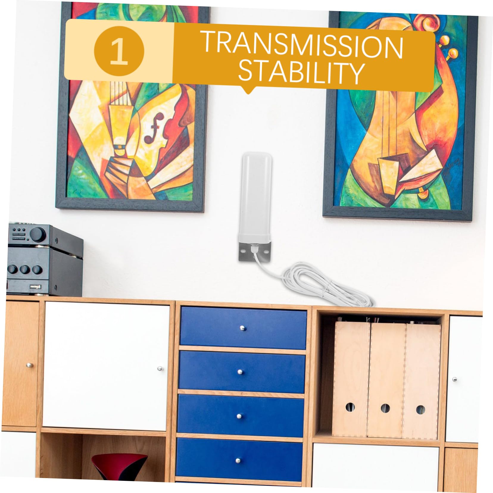 Antenne Omnidirectionnelle 3g 4g Full Fréquence pour Maison et Extérieur Amplification du Signal, Gain 16-18dbi, Matériau Métal et Plastique