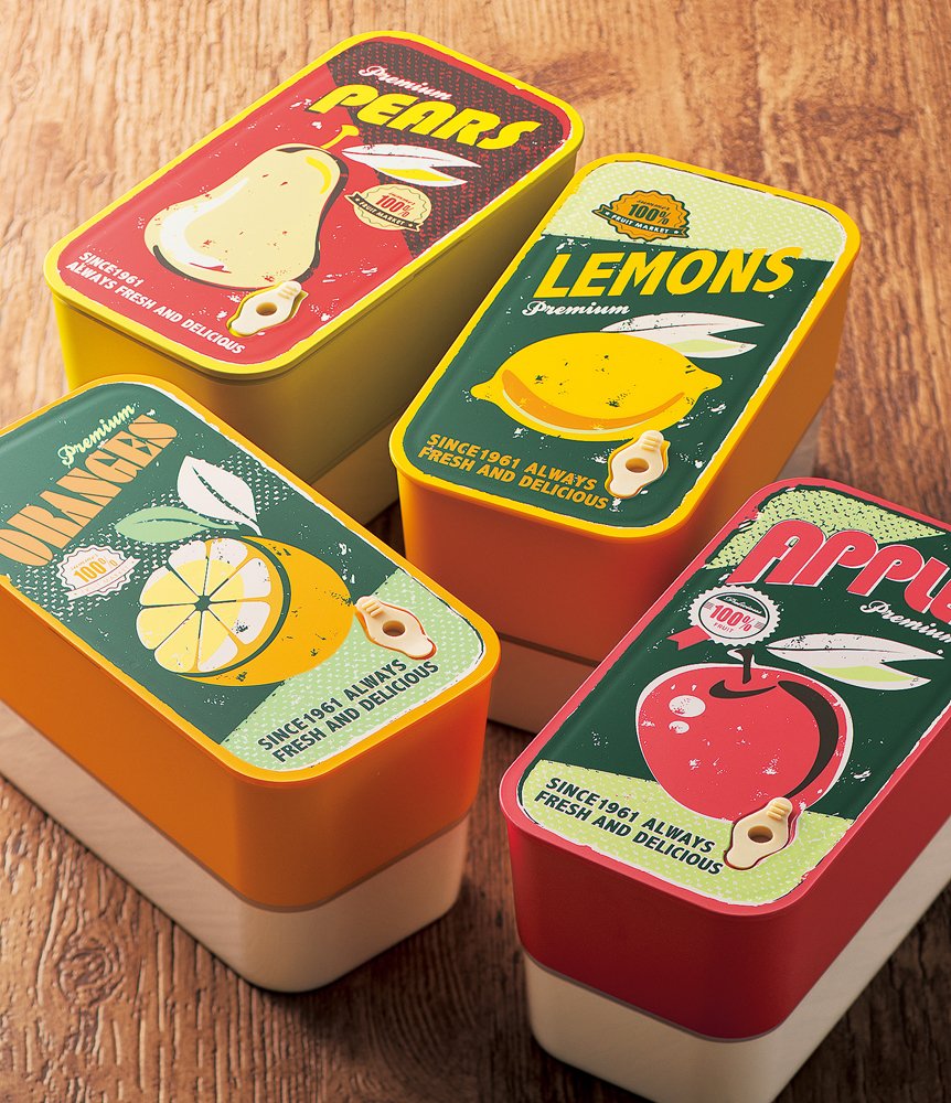 Amazon｜Vintage スタックランチBOX オレンジ 73259-2｜弁当箱