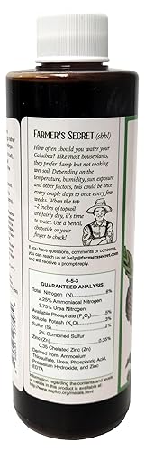 Miniatura 2 de Farmer's Secret Calathea Fertilizante líquido para plantas (8 onzas), súper concentrado, proporción 653, promueve el crecimiento y nuevos brotes