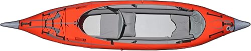 Miniatura 3 de Advanced Elements AE1007-E - Kayak inflable convertible Elite AdvancedFrame, rojo, 15 pies y conversión de doble cubierta, rojo
