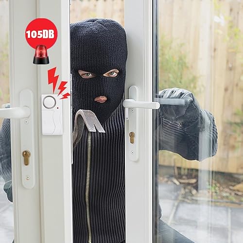 Miniatura 7 de WSDCAM Alarma inalámbrica para puerta con control remoto, paquete de 2, batería incluida, alarma de puerta de piscina de 105 dB, sensor inalámbrico