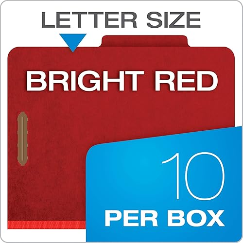 Miniatura 7 de Pendaflex Carpetas de archivos de clasificación de cartón prensado, 3 divisores, sujetadores integrados de 2 pulgadas, corte de 2/5 pestañas, tamaño