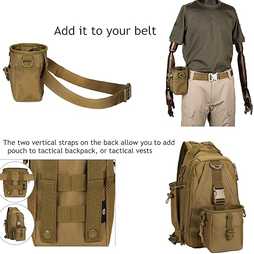 Miniatura 3 de JFFCESTORE Bolsa táctica para bolas de tirachina, bolsa de volcado pequeña, estuche de almacenamiento militar, cinturón de utilidad, bolsa de