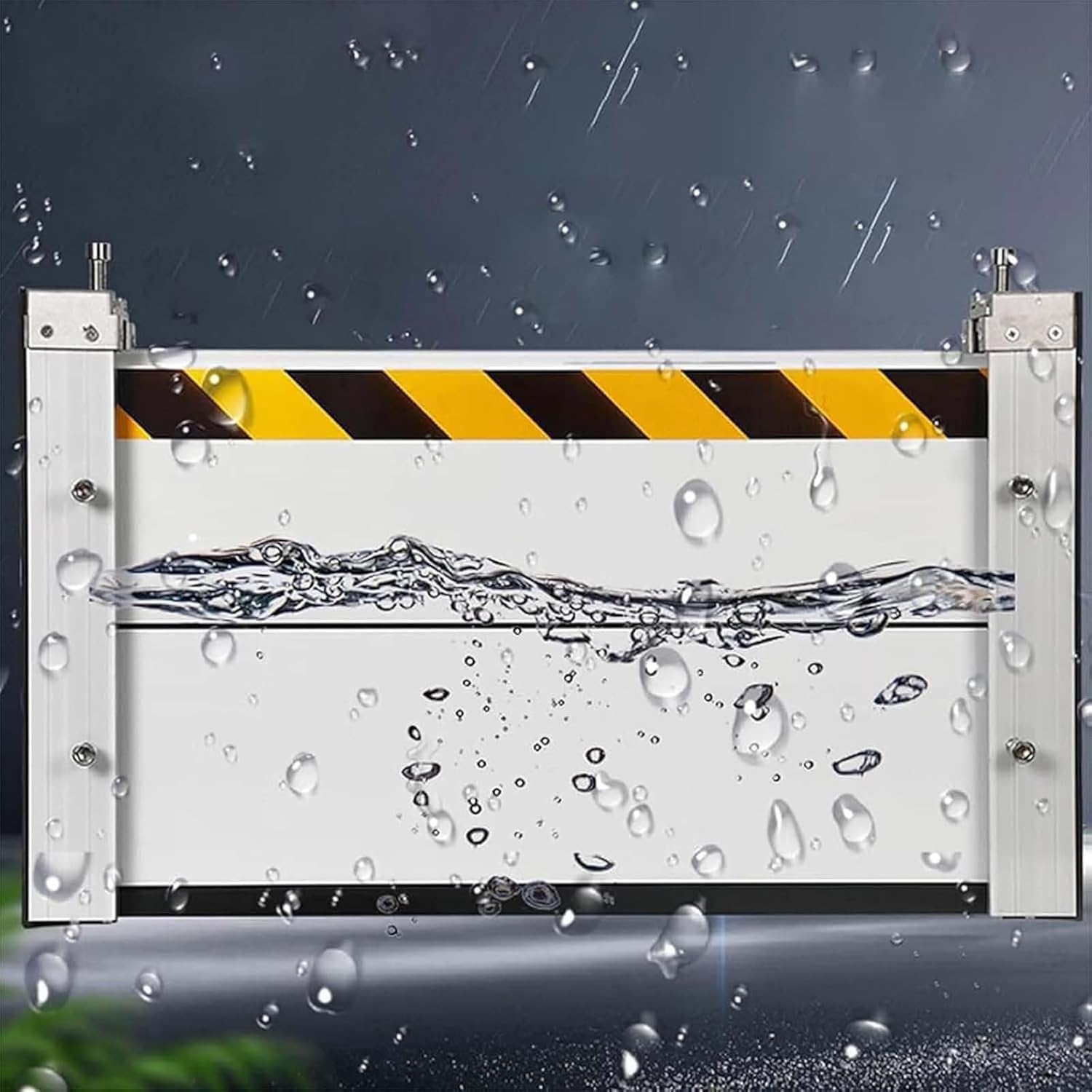 MIAOXIAO Flood barriers for garage Reusable in heavy rain flood defence barriers Door flood barrier flood defence for garage, basement, front door, driveway,01,80X40CM