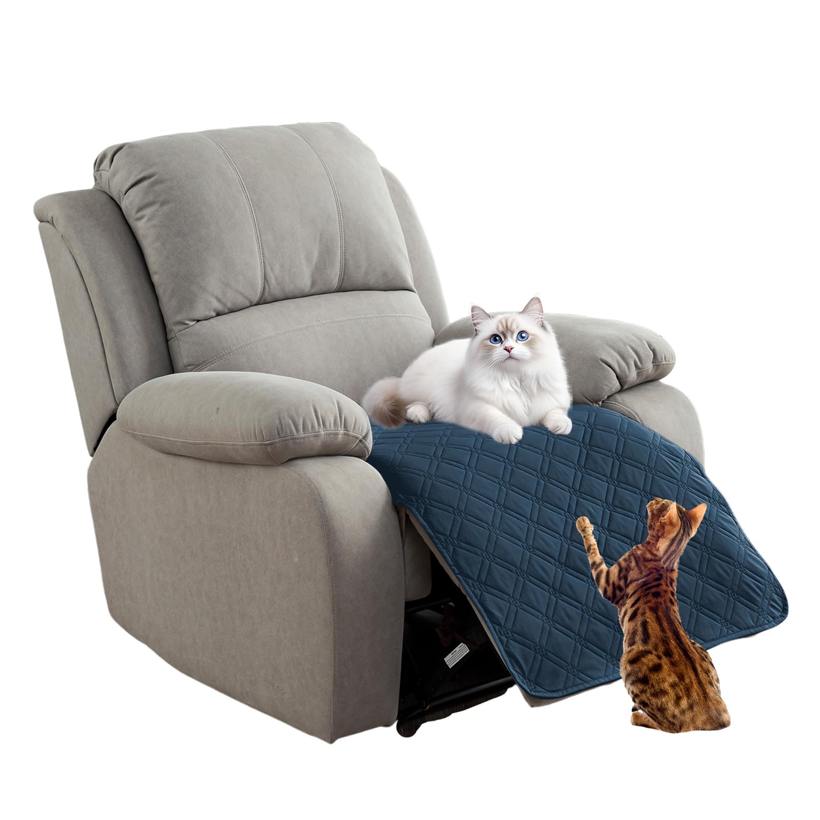 Genina 100% Waterproof Recliner Chair Covers, Non-Slip Furniture Protector
