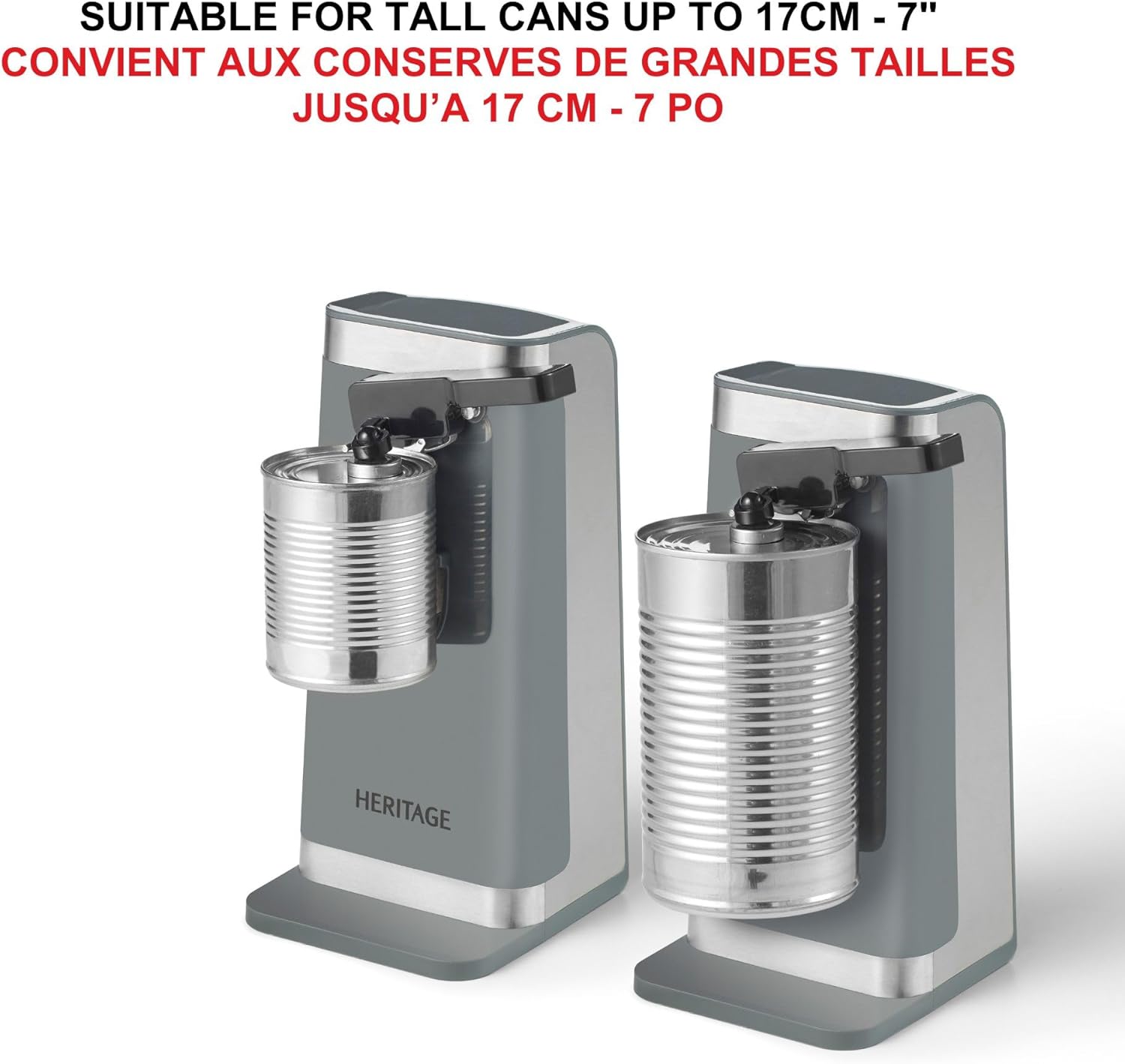 Starfrit Heritage XL Electric Can Opener with dimensions