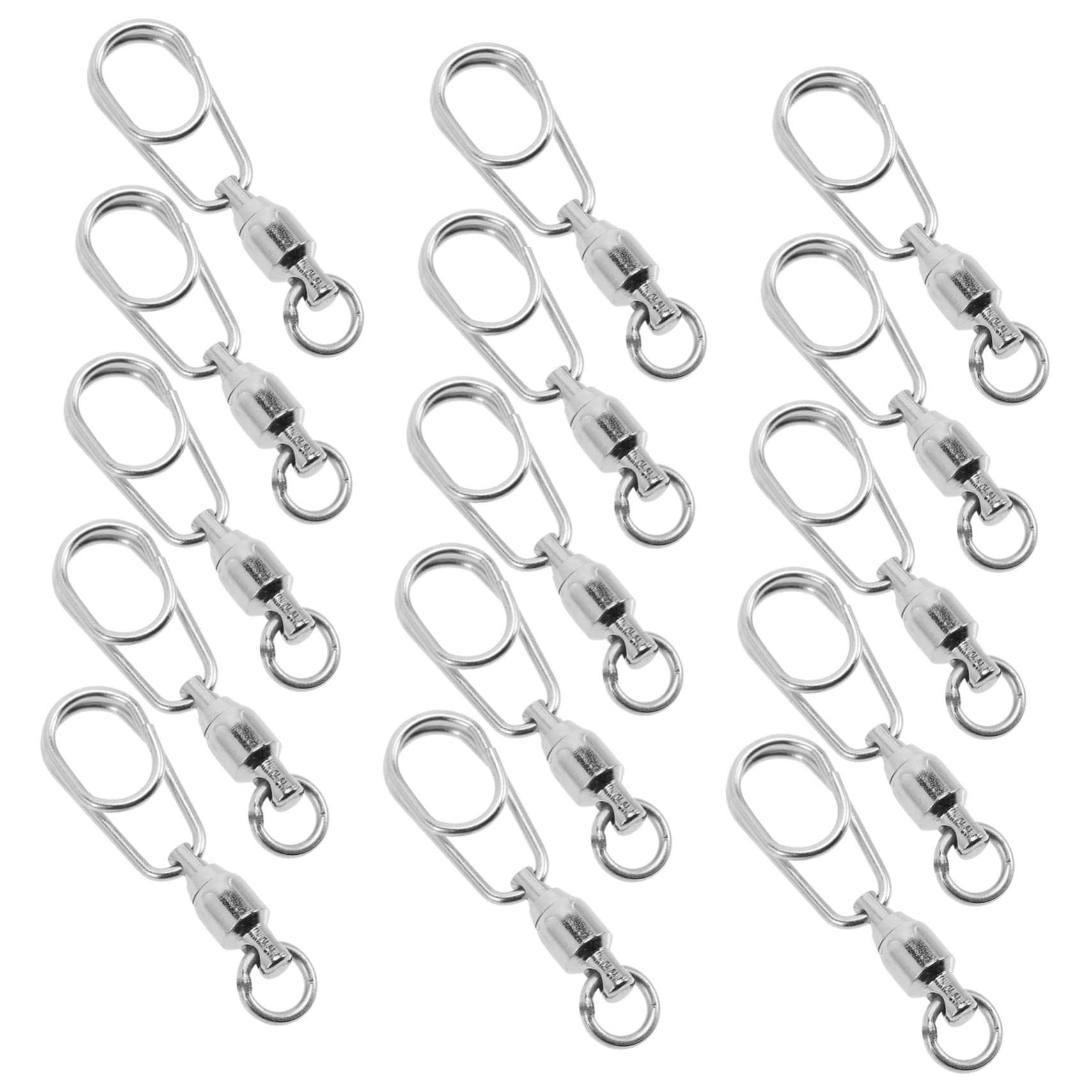 BESPORTBLE 90 Pièces Connecteur D'Anneau À Huit Chiffres Duo Lock Snap Émerillons De Pêche Remplacement D'Émerillon De Pêche Émerillons De Pêche Remplacement Appâts De Pêche À Ressort
