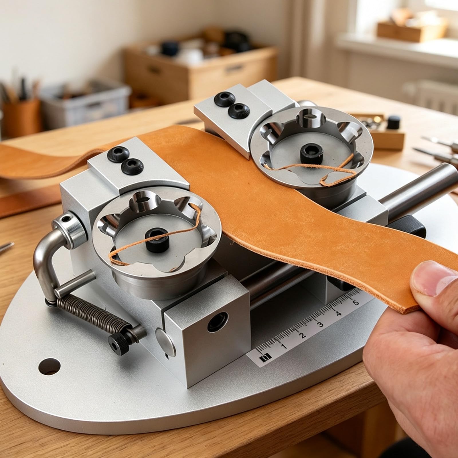 Obcinacz do Krawędzi Skóry Diy ze Stabilną Bazą Regulacją Szerokości Size3