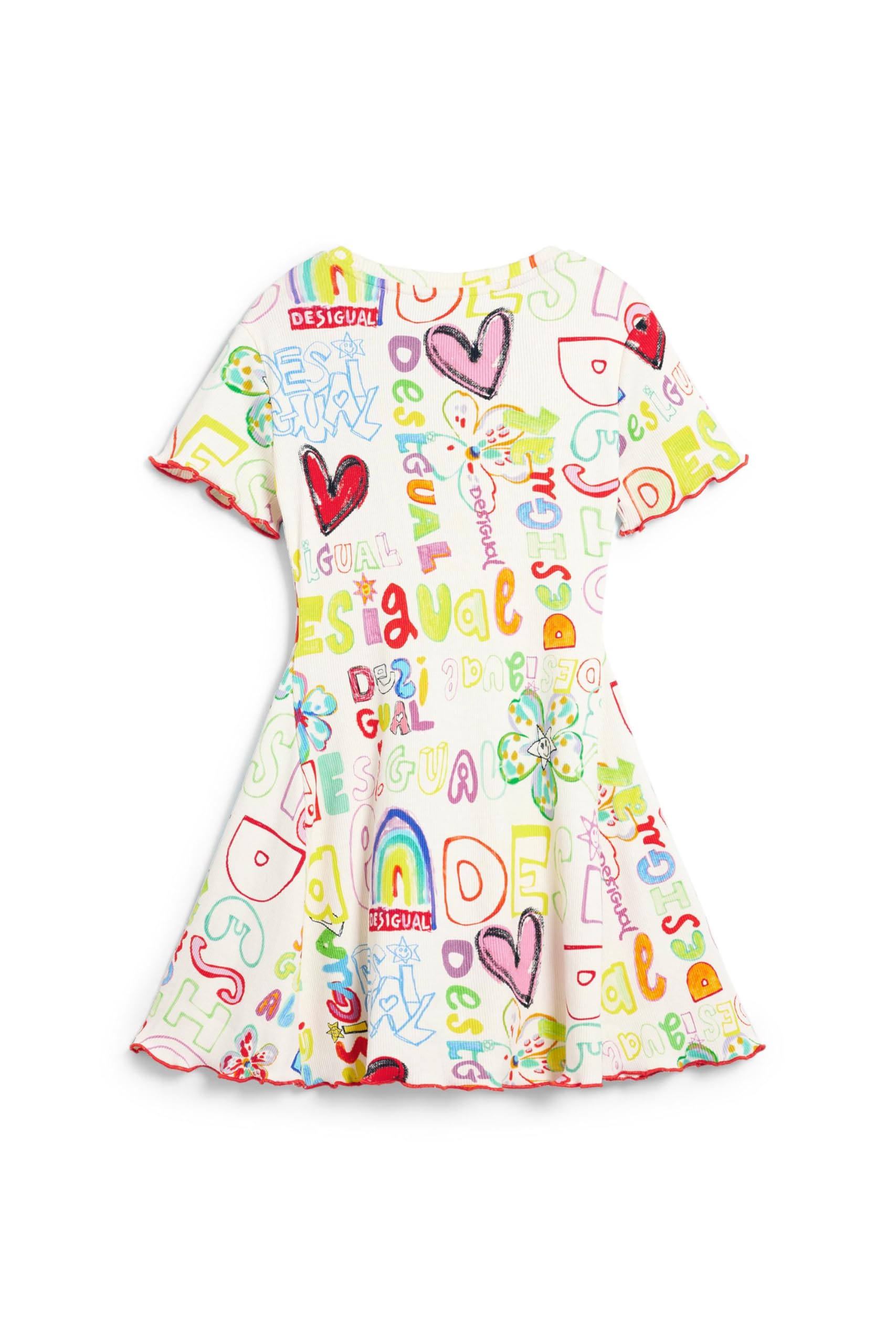Desigual Vest_Lia Dress, Bianco, 14 Anni Bambina