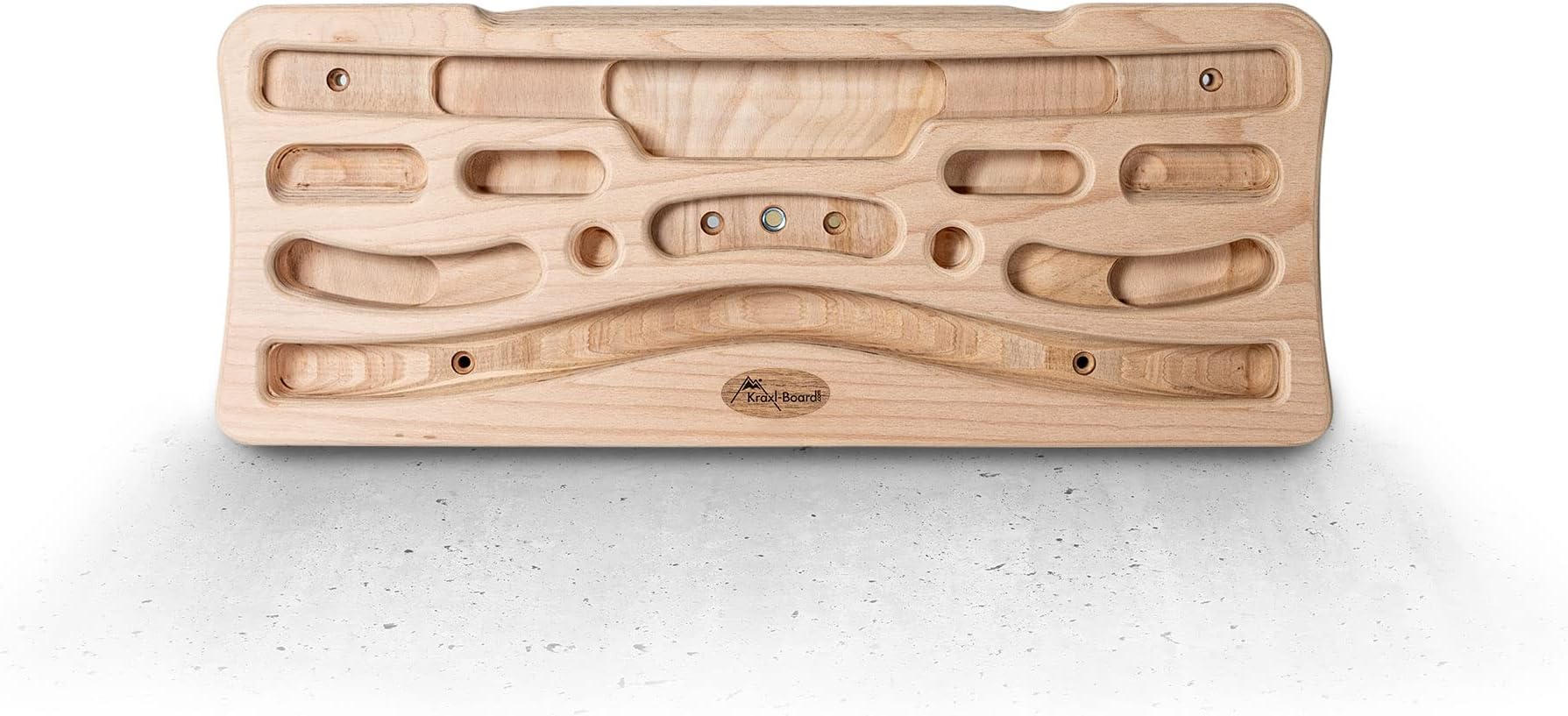Kraxlboard Classic - versatile wooden hangboard in for rock climbing training