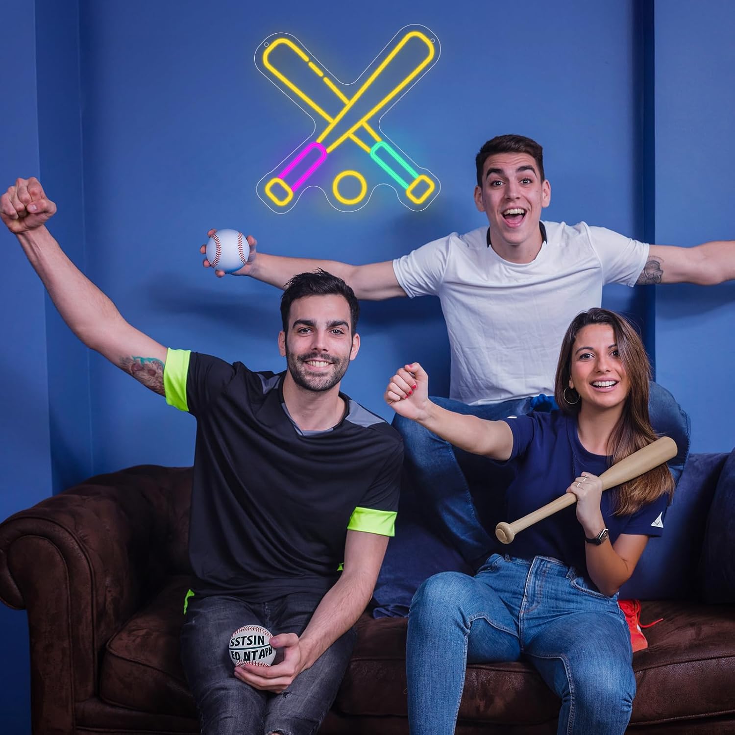 Baseball Neon Sign, Wootfairy Led Sport Neon Signs for Wall Decor, Dimmable Neon Light for Man Cave & Game Room Decor, Bedroom, Bar Club, Sports decor for Men, Teens - Image 6