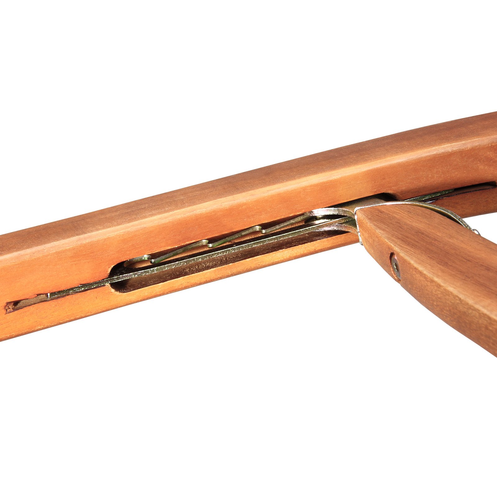 CASARIA® Tumbona Plegable Madera 2uds 160kg Carga Certificado FSC® Resistente Intemperie Reposapiés Extraíble Respaldo Reclinable