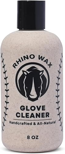 Rhino Wax - Limpiador de guantes de cuero de béisbol - Limpiador de cuero natural para guantes de béisbol - Parte crítica de tu kit de rotura de