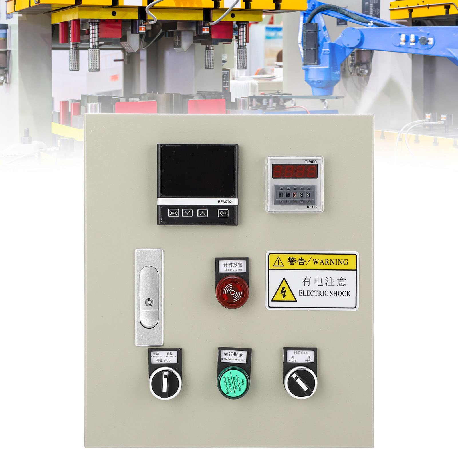 Omabeta Caja de Control de Temperatura Termostato Digital de 7,5 KW de Alta Precisión para Horno Infrarrojo Acero Inoxidable 0 a 400 ℃