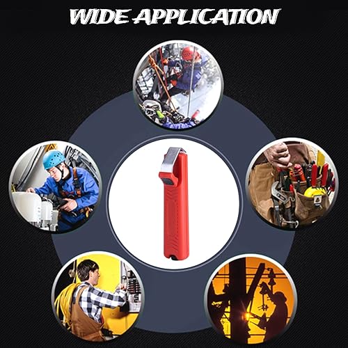 Miniatura 2 de Herramienta de pelado de cables, profundidad de corte ajustable, pelacables duros, mini cuchillo rojo, cortador de alicates, herramienta de