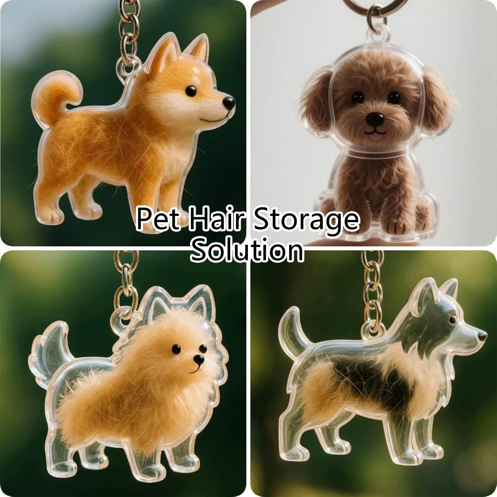 Lapidi per Animali Domestici e Portachiavi con Peli di Cane, Cornice per Foto di Animali Domestici Ricordo per Cani E Gatti