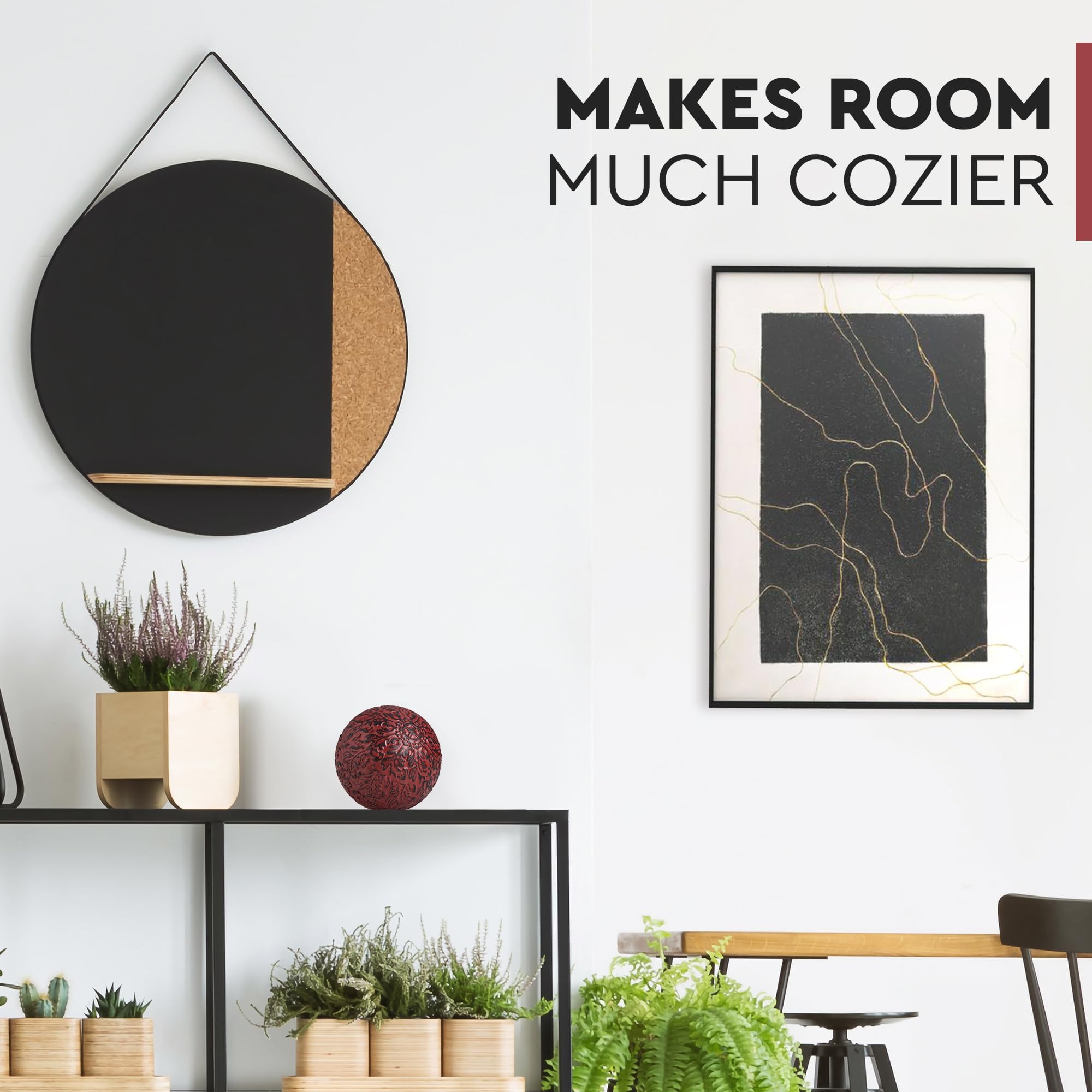 Everydecor Metal Decorative Sphere for Home Decor - Decorative Balls for Shelves, Centerpiece Bowls, Bookshelf - Decoration Orbs Accents for Living Room, Bedroom - Vintage Red Shelf Spheres