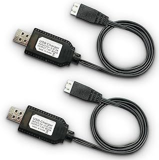 PCEONAMP XH-3P RC Battery Charger Cable Perfect for Your RC Car, Gel Blaster, Splatter Ball Gun, Drone and 7.4V LiPo Li-ion Battery (2 Pieces)