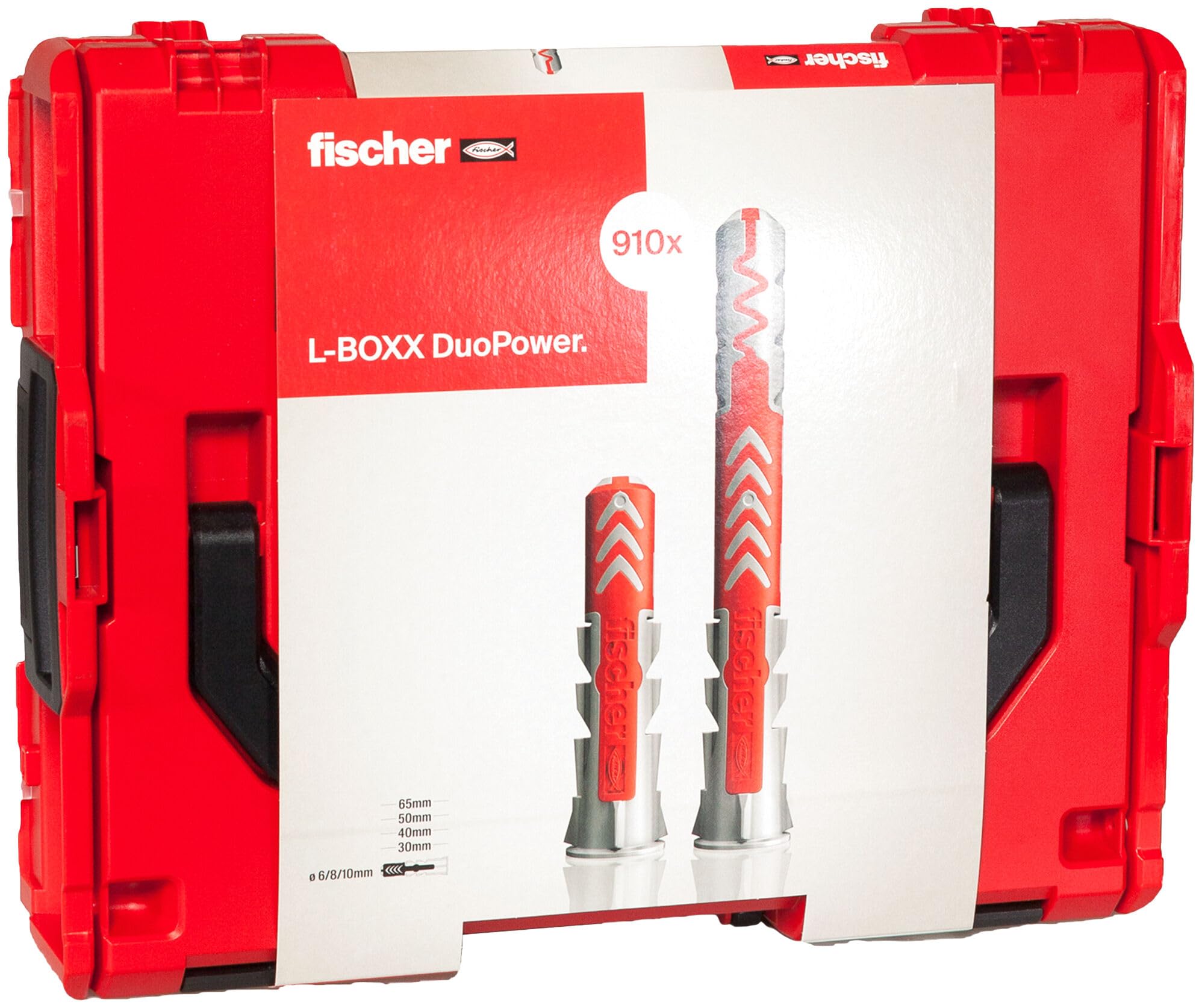 fischer L-Boxx DuoPower, 910 DuoPower in verschiedenen Größen, der innovative Dübel mit drei Funktionsprinzipien (klappen, spreizen, knoten) für mehr Funktion, Leistung und Sicherheit