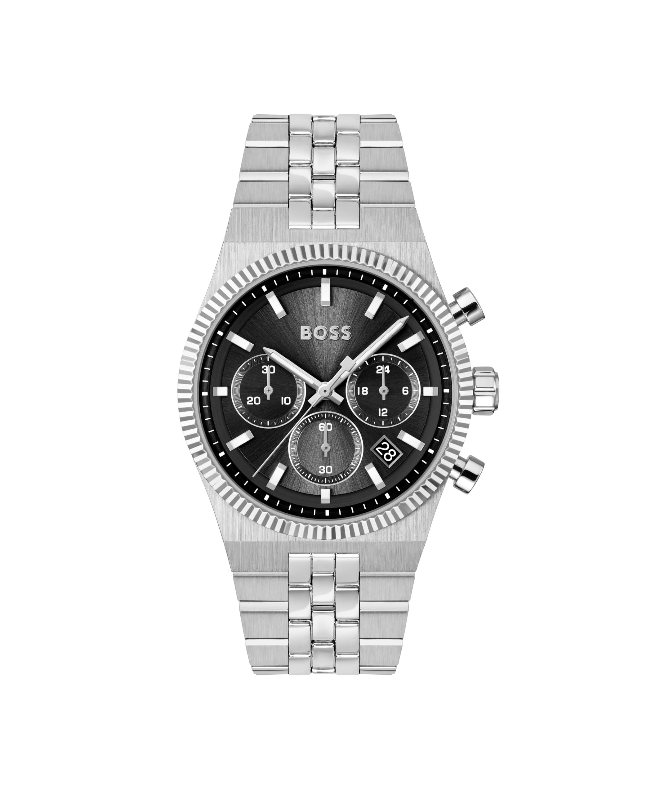 BOSS Mens Candor Prime Chronograph Black Bracelet Watch 1514307